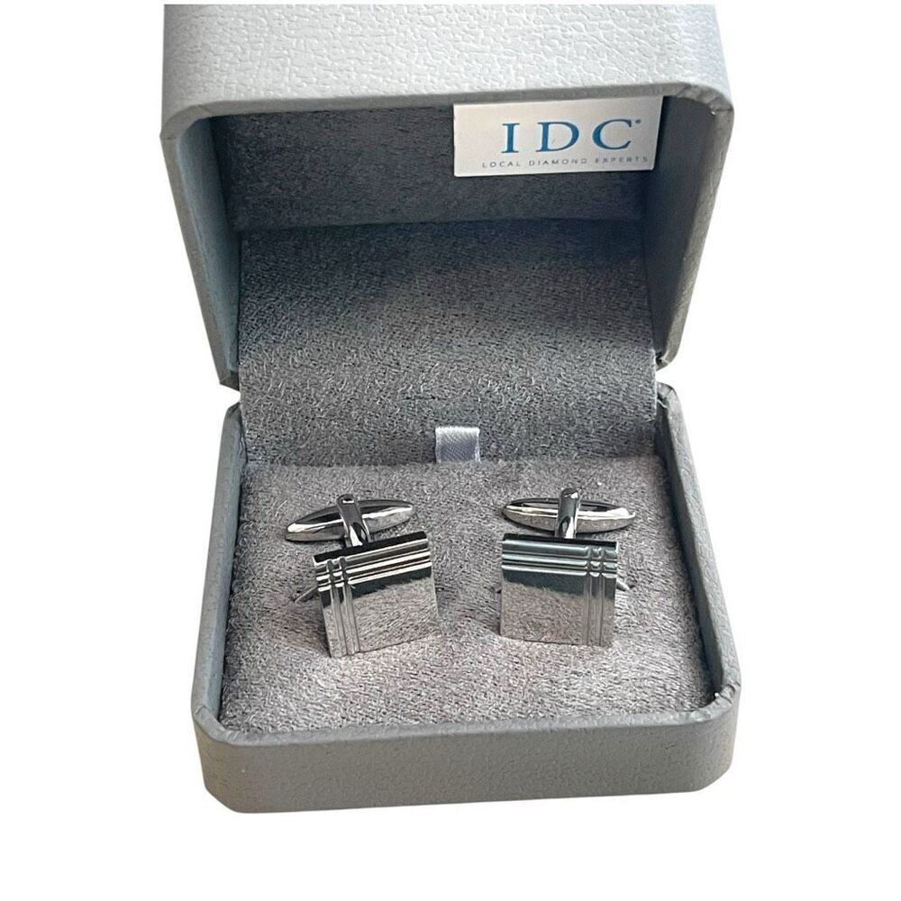 CHISEL Stainless Steel Polished Cufflinks in Box NEW
